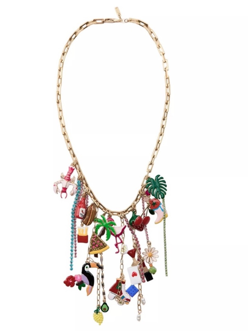 Zara charm link necklace, tropical vacation themed, festival - Picture 5 of 15